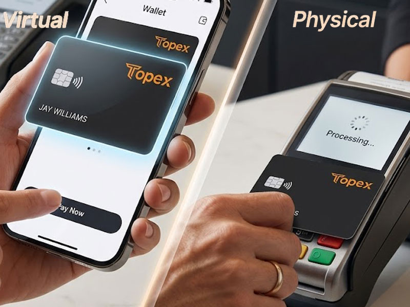 virtual vs. physical crypto card